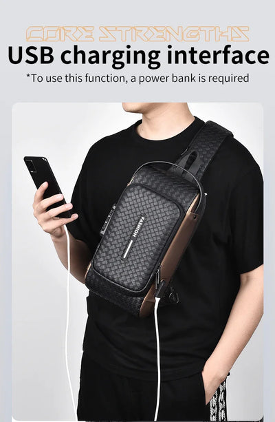 Anti Theft Cross Body Charging Bag